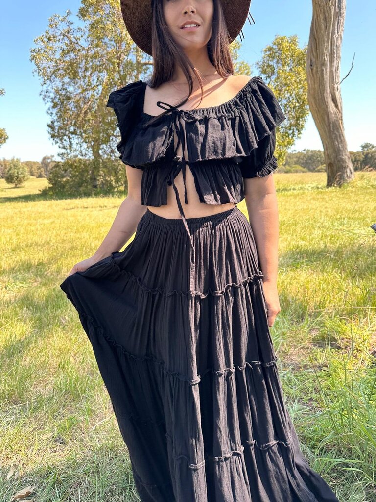 Moon Flower The Label ROMY BLACK TOP