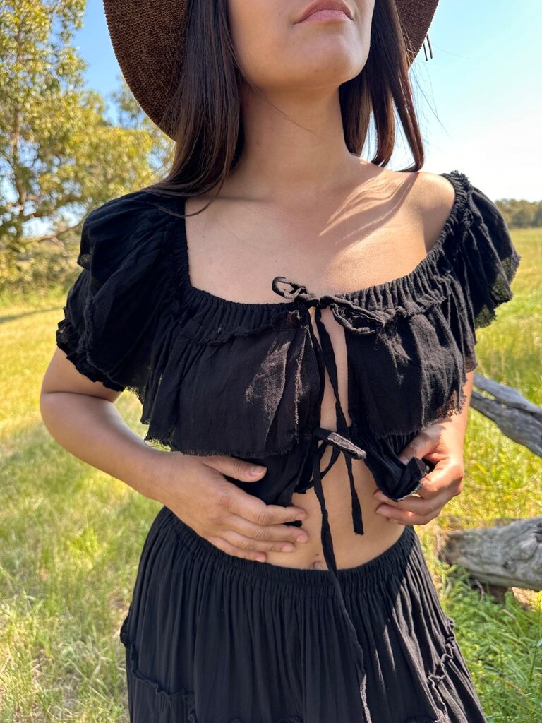 Moon Flower The Label ROMY BLACK TOP