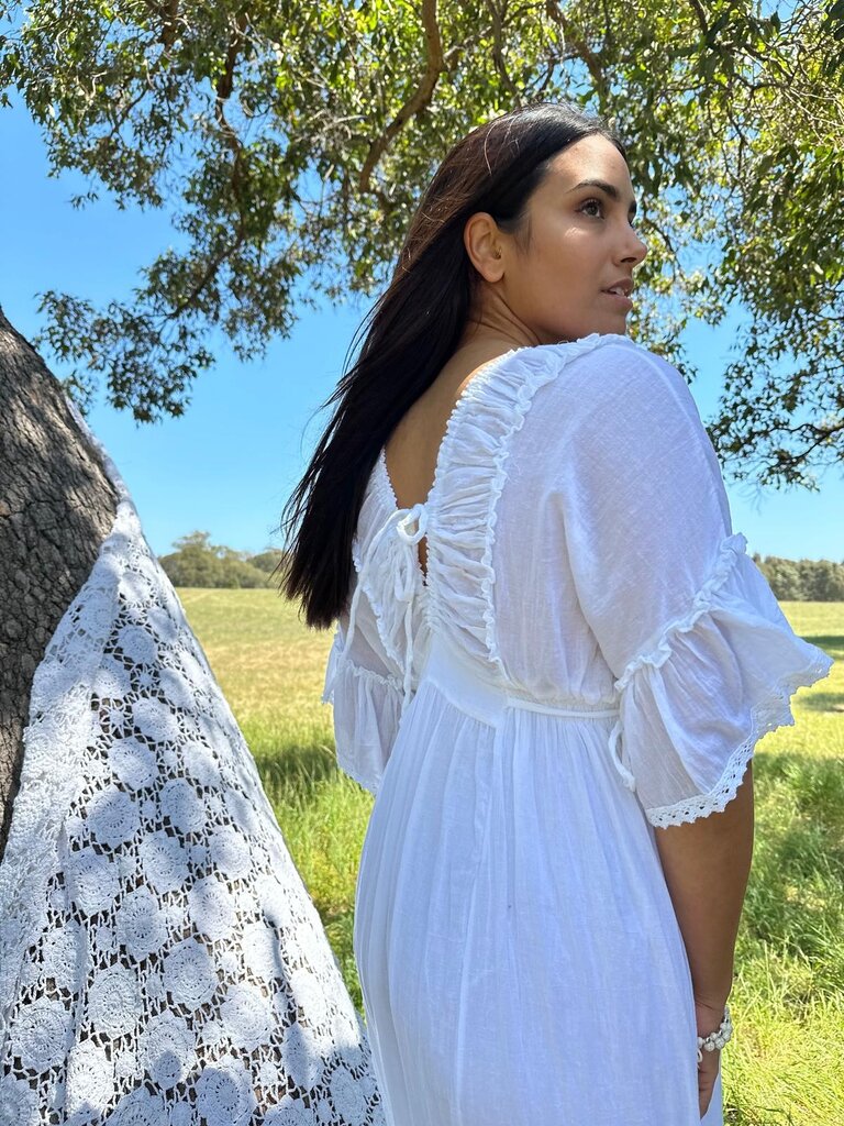 Moon Flower The Label PIPER  WHITE MAXI