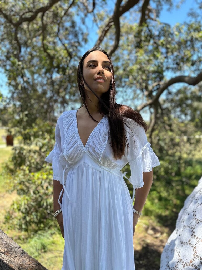 Moon Flower The Label PIPER  WHITE MAXI