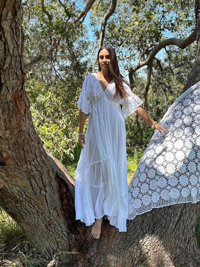 Moon Flower The Label PIPER  WHITE MAXI