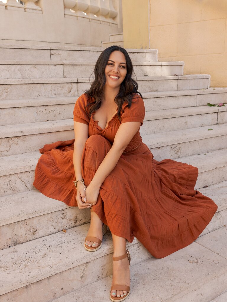 Honey & Stone Co CASSIE TERRACOTTA MAXI SKIRT