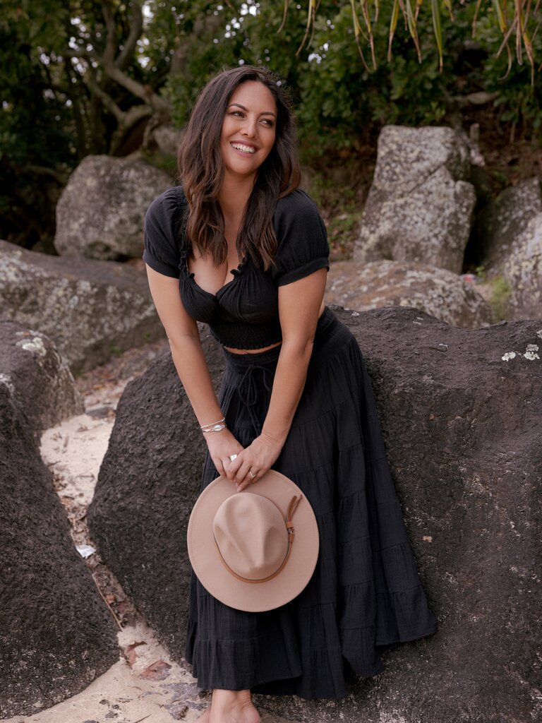 Honey & Stone Co CASSIE BLACK MAXI SKIRT
