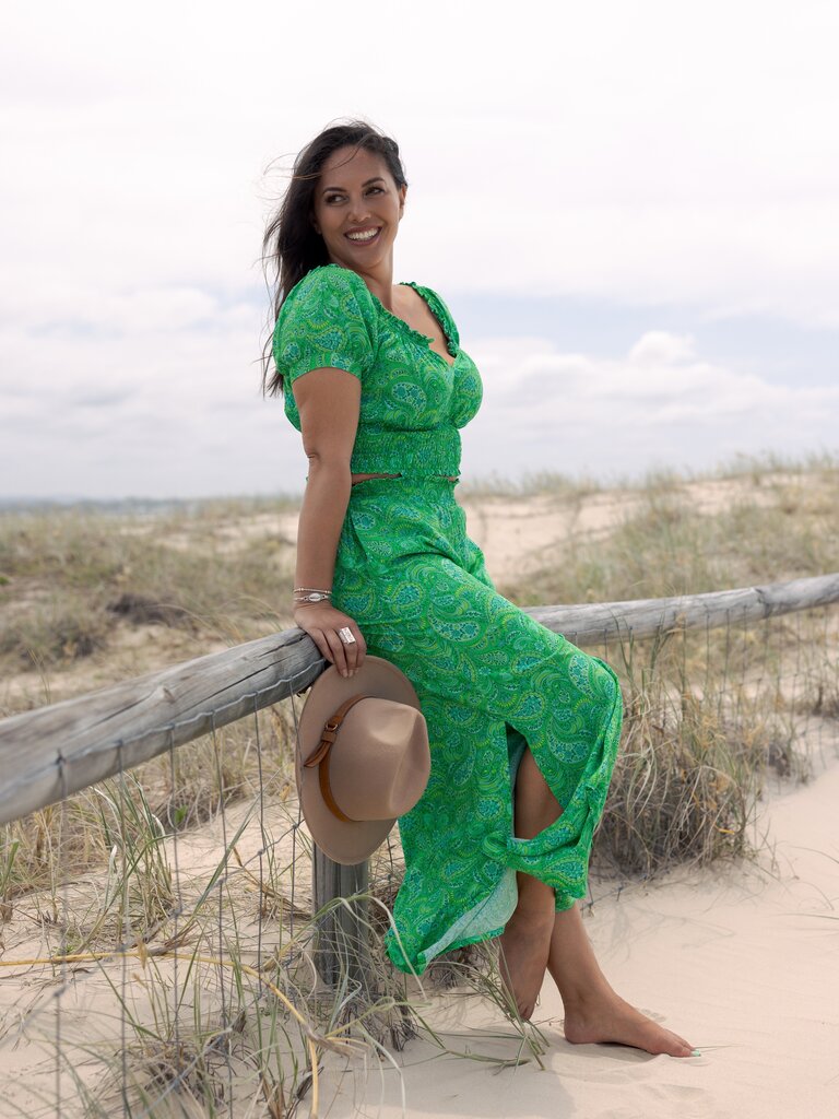 Honey & Stone Co MYA LIME CORDIAL PANTS