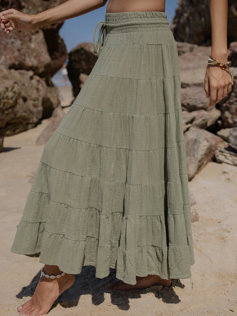 Honey & Stone Co CASSIE SAGE MAXI SKIRT
