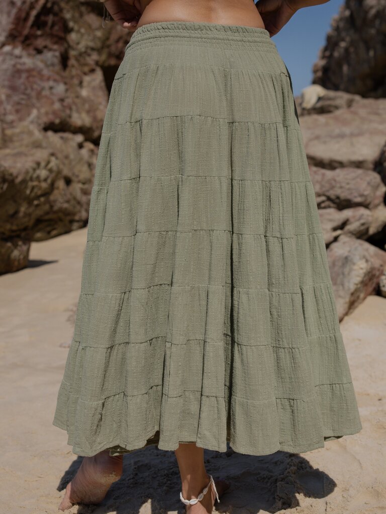 Honey & Stone Co CASSIE SAGE MAXI SKIRT