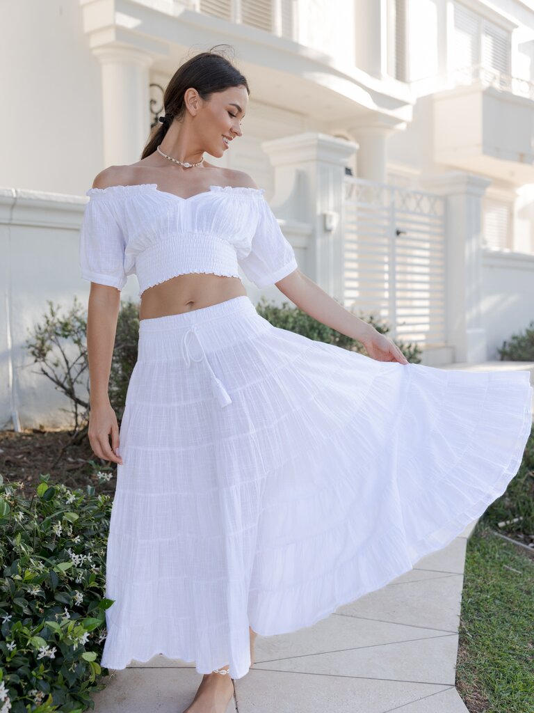 Honey & Stone Co EVE WHITE CROP