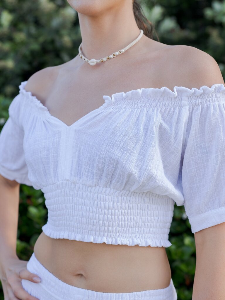 Honey & Stone Co EVE WHITE CROP