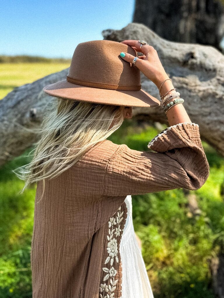 Moon Flower The Label CATALINA MOCHA KIMONO