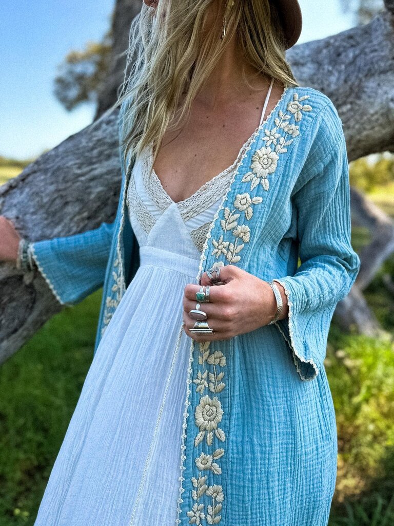 Moon Flower The Label CATALINA OCEAN KIMONO