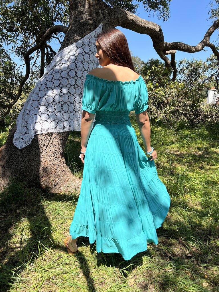 Honey & Stone Co PENNY EMERALD MAXI SKIRT