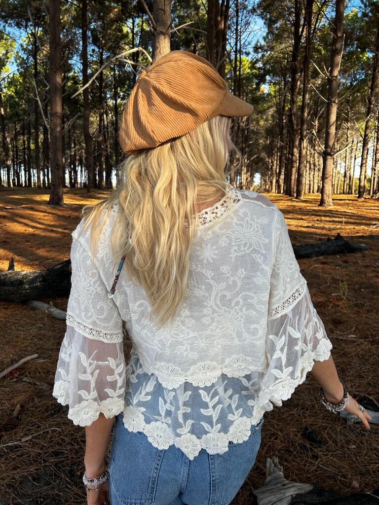 Naked Gypsy ASHBY VINTAGE CREAM TOP