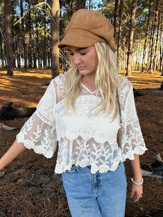 Naked Gypsy ASHBY VINTAGE CREAM TOP Naked Gypsy ASHBY VINTAGE CREAM TOP