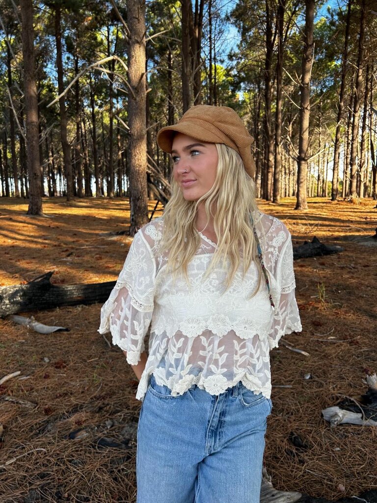 Naked Gypsy ASHBY VINTAGE CREAM TOP