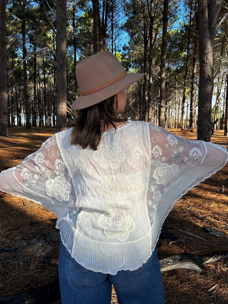 Naked Gypsy ALICIA VINTAGE CREAM TOP