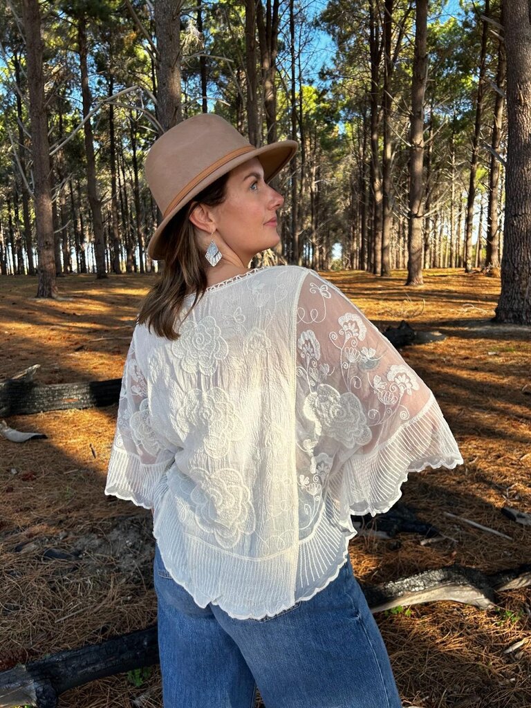 Naked Gypsy ALICIA VINTAGE CREAM TOP