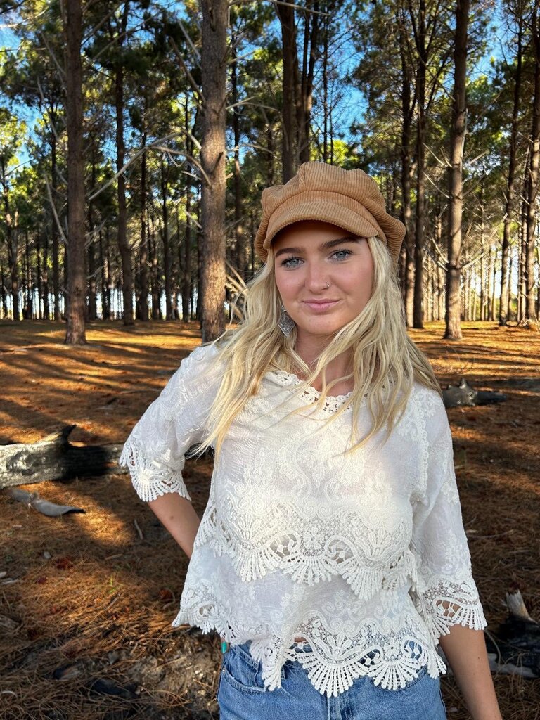 Naked Gypsy ADRI VINTAGE CREAM TOP
