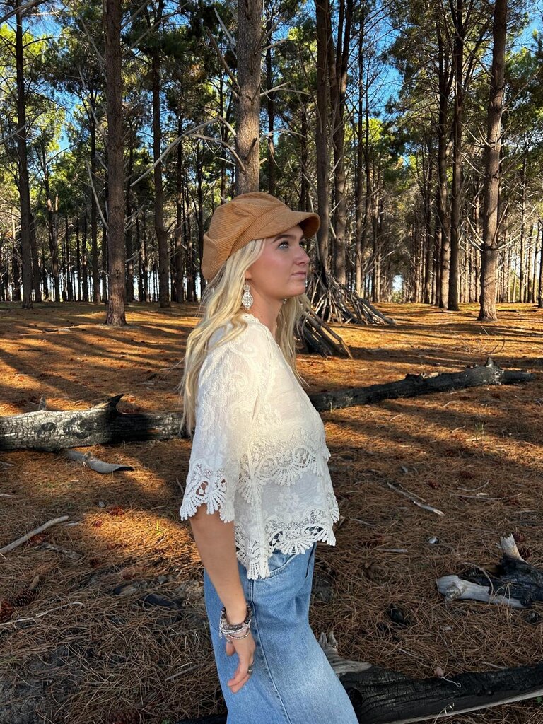 Naked Gypsy ADRI VINTAGE CREAM TOP