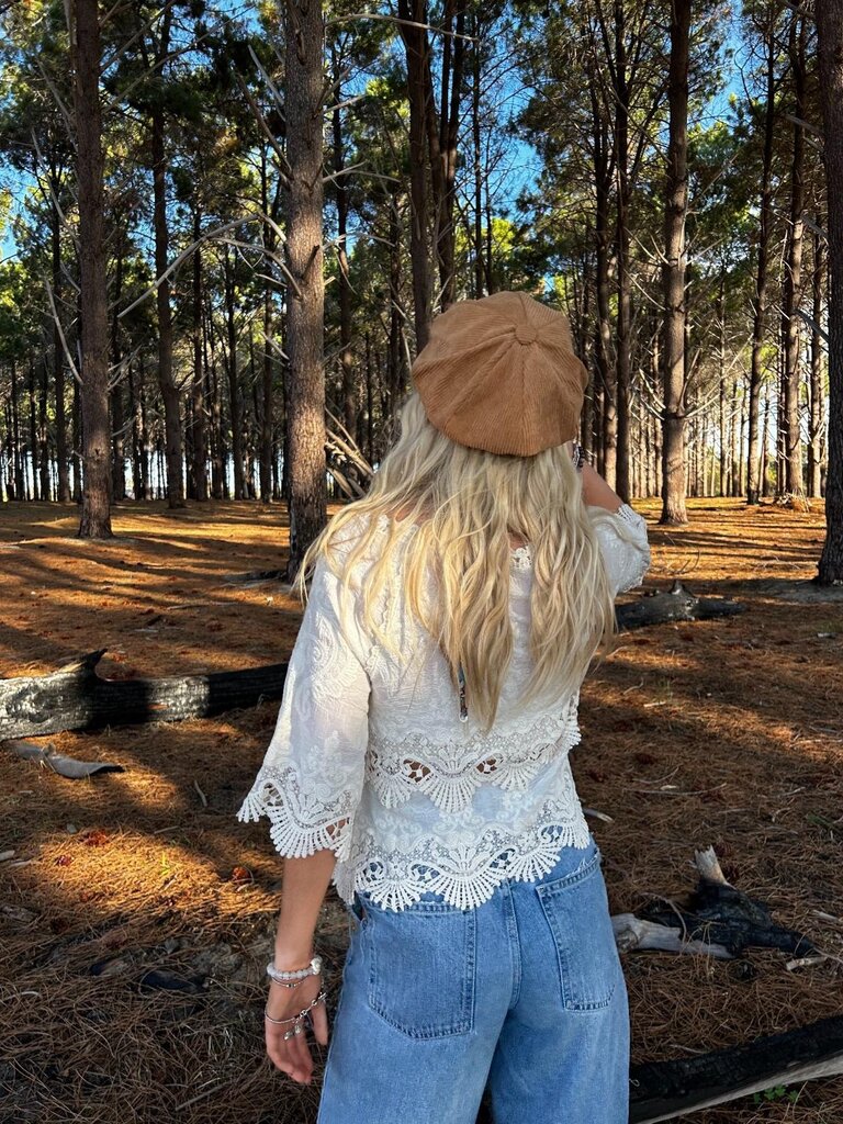 Naked Gypsy ADRI VINTAGE CREAM TOP