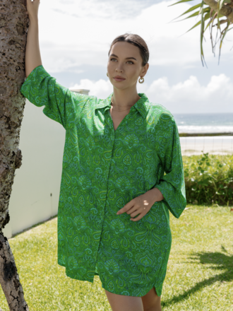Honey & Stone Co MALIBU NORTHERN LIGHTS SHIRT DRESS