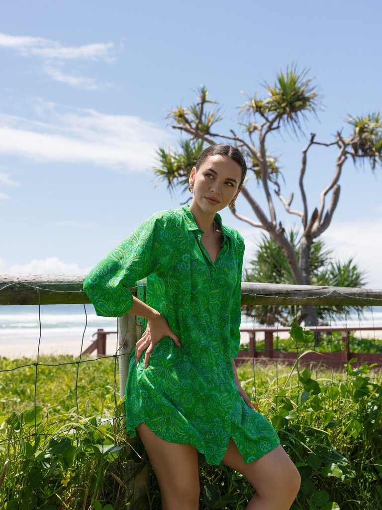 Honey & Stone Co MALIBU NORTHERN LIGHTS SHIRT DRESS