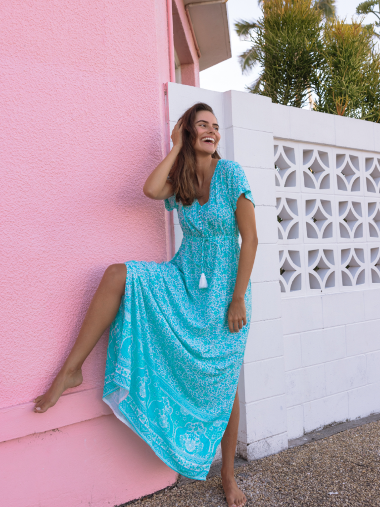 Honey & Stone Co RHIANNON SEA MIST MAXI