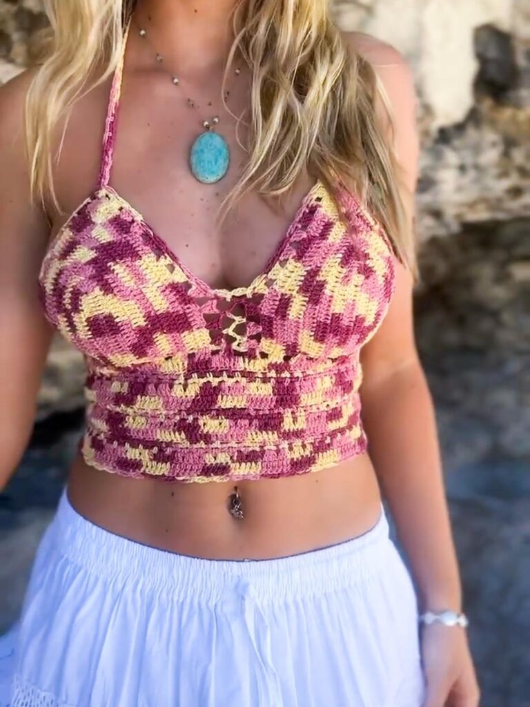 Naked Gypsy BODHI DAIQUIRI CROCHET TOP