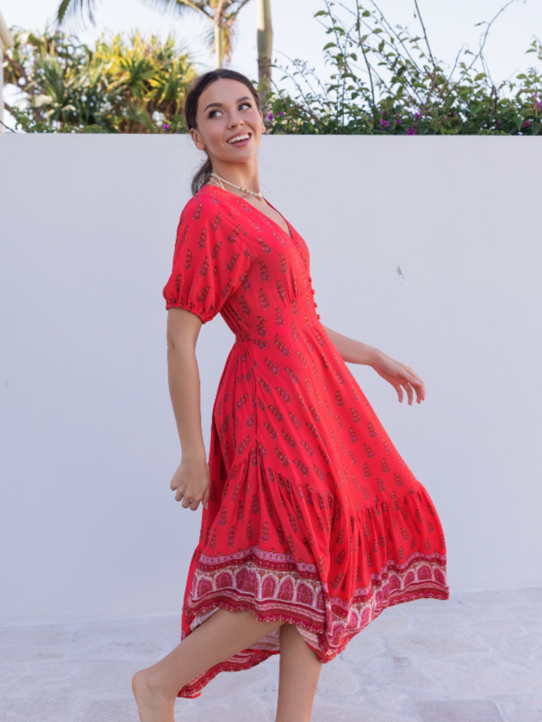 Honey & Stone Co VERA WATERMELON SUGAR MAXI