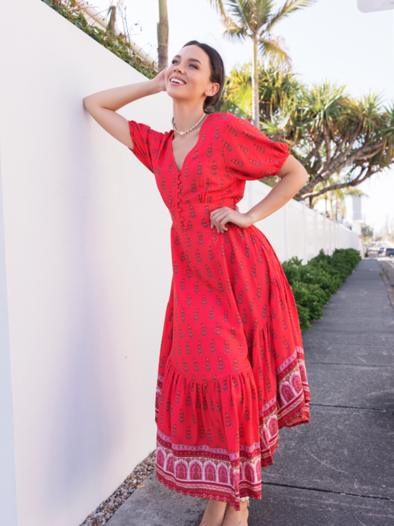 Honey & Stone Co VERA WATERMELON SUGAR MAXI