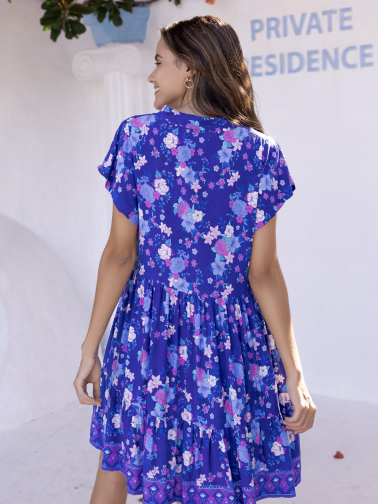 Honey & Stone Co CARA INDIGO BLOOM MINI