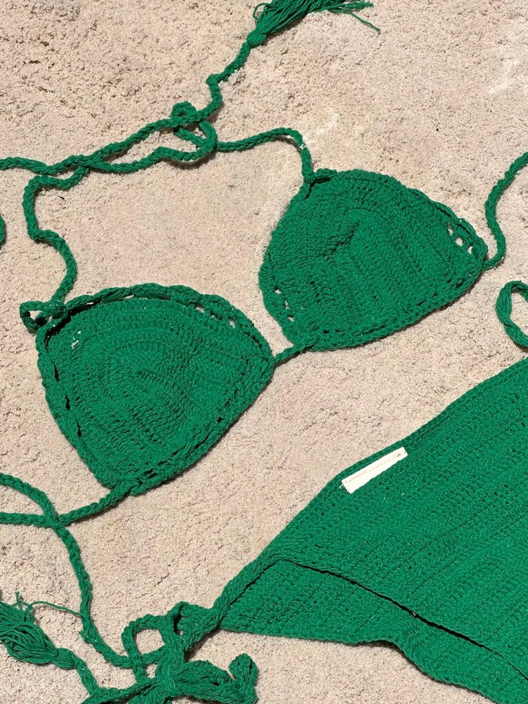 Moon Flower The Label BINDI EMERALD CROCHET BIKINI