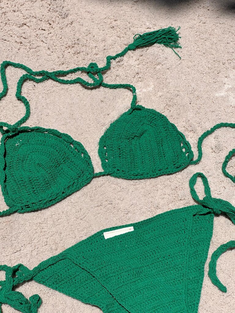 Moon Flower The Label BINDI EMERALD CROCHET BIKINI