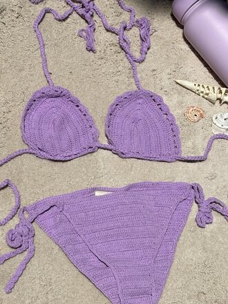Moon Flower The Label BINDI LILAC CROCHET BIKINI Moon Flower The Label BINDI LILAC CROCHET BIKINI