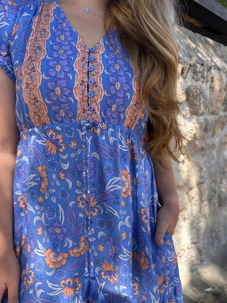 Naked Gypsy CALI OCEAN MINI DRESS