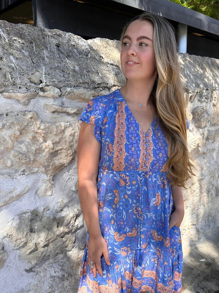 Naked Gypsy CALI OCEAN MINI DRESS