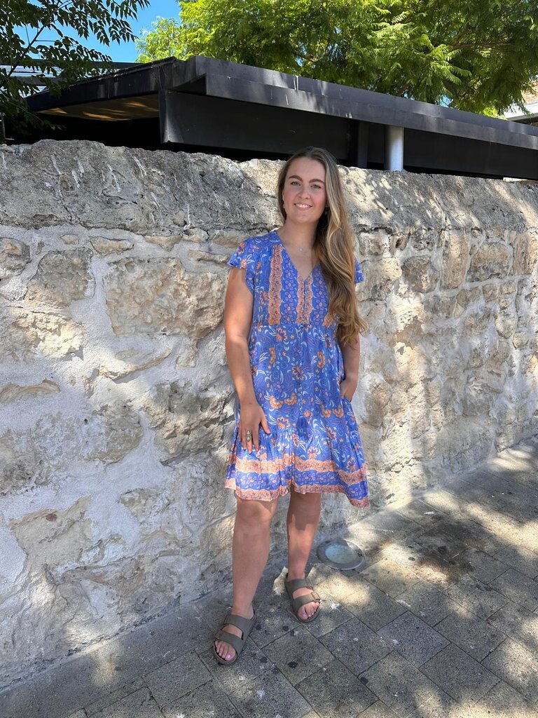 Naked Gypsy CALI OCEAN MINI DRESS