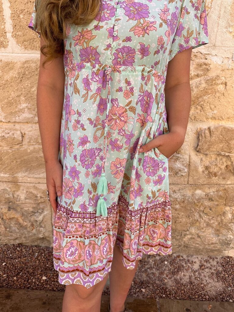 Honey & Stone Co FRIEDA MINT FLORAL MINI