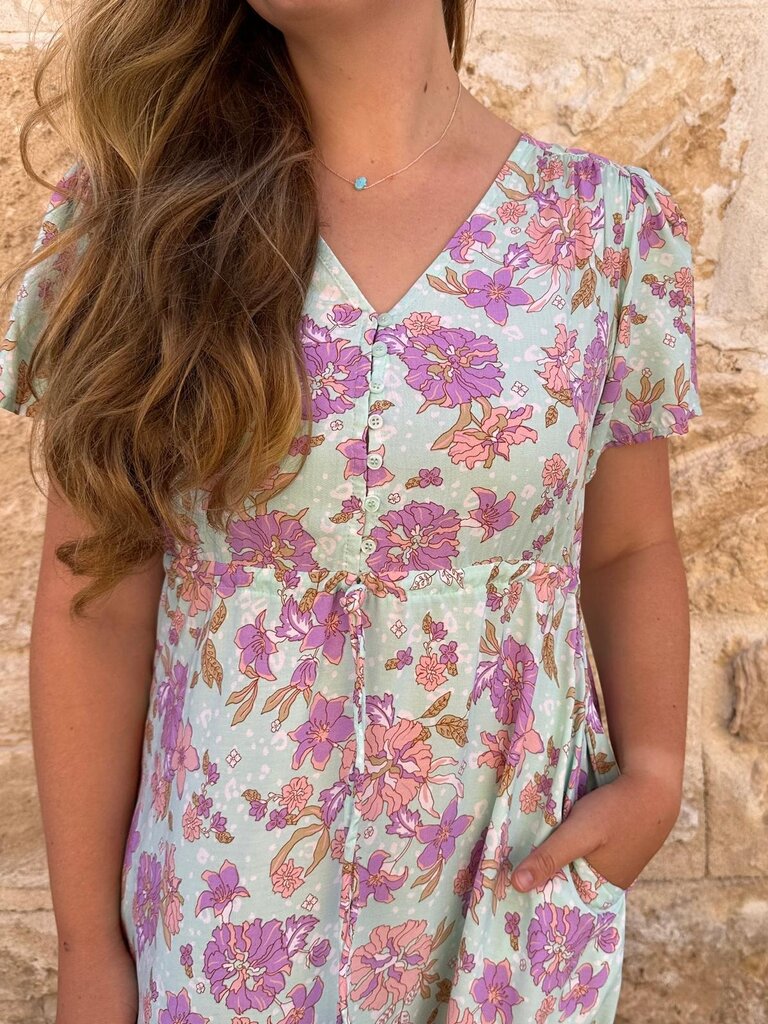 Honey & Stone Co FRIEDA MINT FLORAL MINI