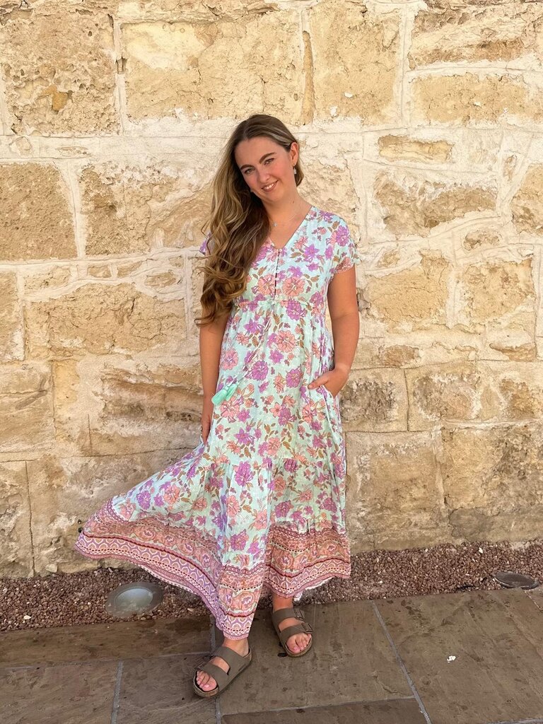Honey & Stone Co NOLA MINT FLORAL MAXI