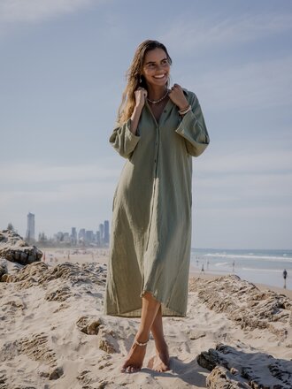 Honey & Stone Co DEKOTA SAGE MIDI Honey & Stone Co DEKOTA SAGE MIDI
