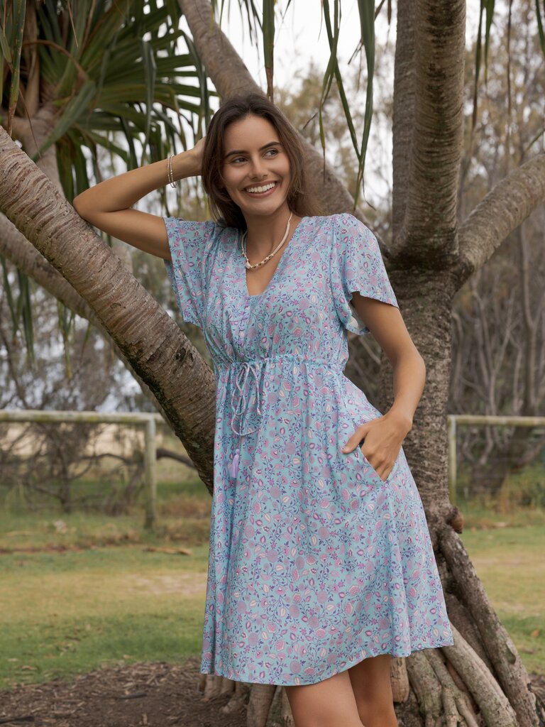 Honey & Stone Co SKYLAR SERENITY MINI DRESS