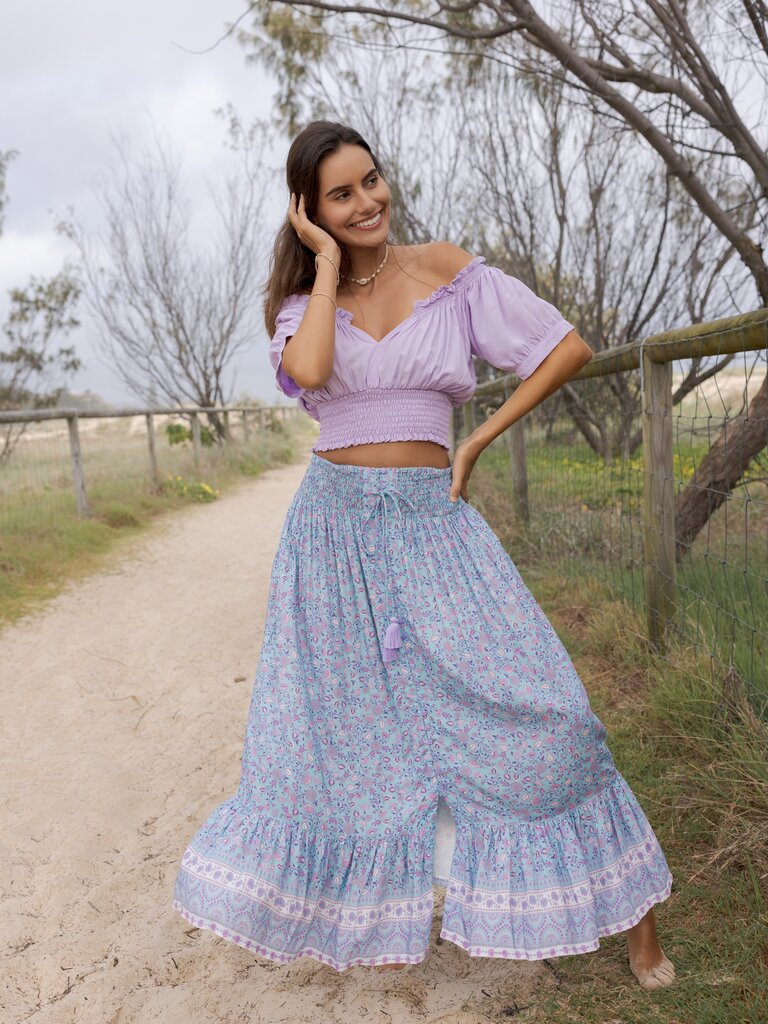 Honey & Stone Co NAOMI SERENITY MAXI SKIRT