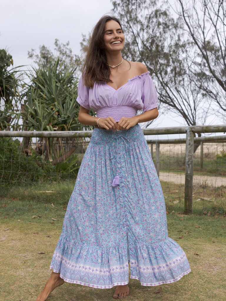 Honey & Stone Co NAOMI SERENITY MAXI SKIRT