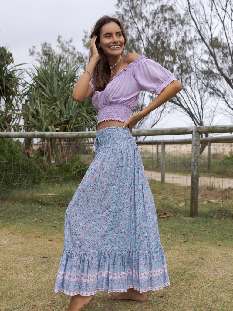Honey & Stone Co NAOMI SERENITY MAXI SKIRT