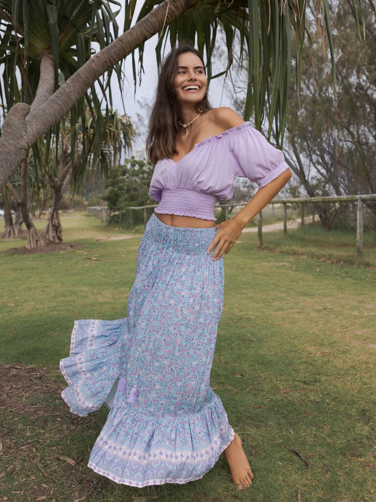 Honey & Stone Co NAOMI SERENITY MAXI SKIRT
