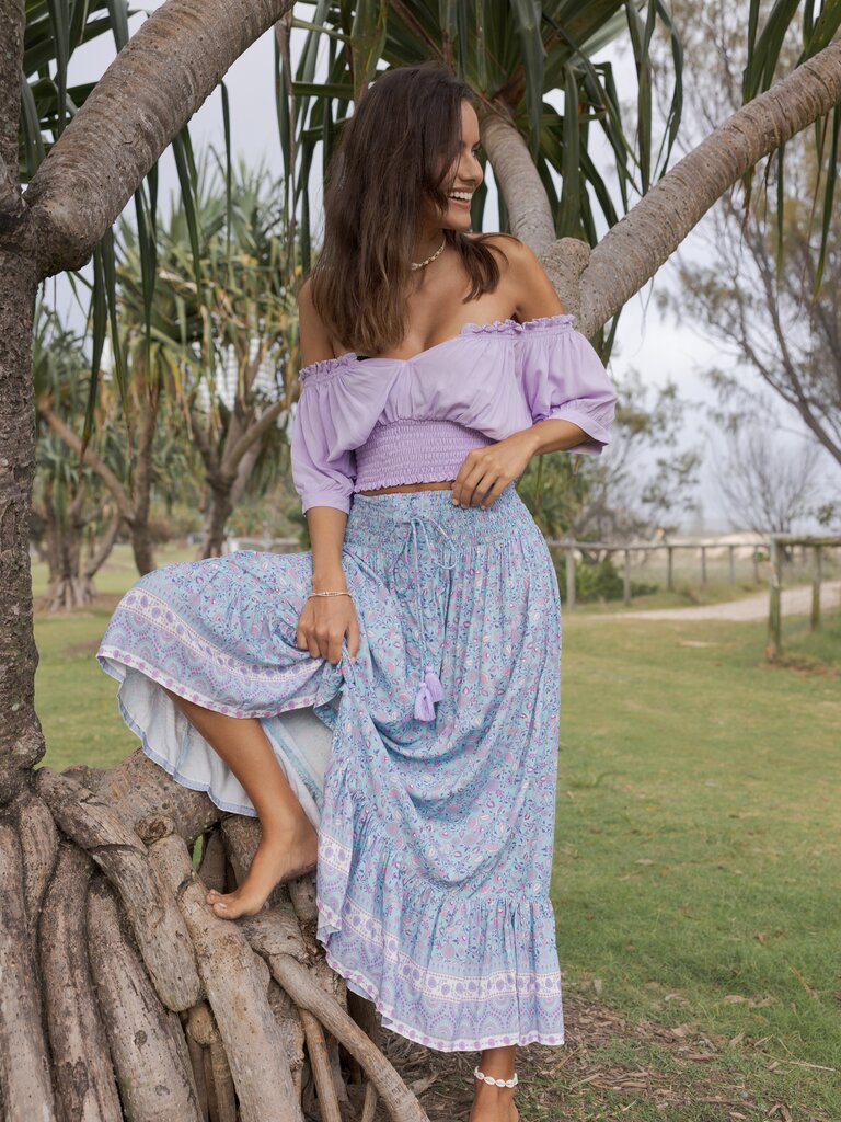 Honey & Stone Co NAOMI SERENITY MAXI SKIRT
