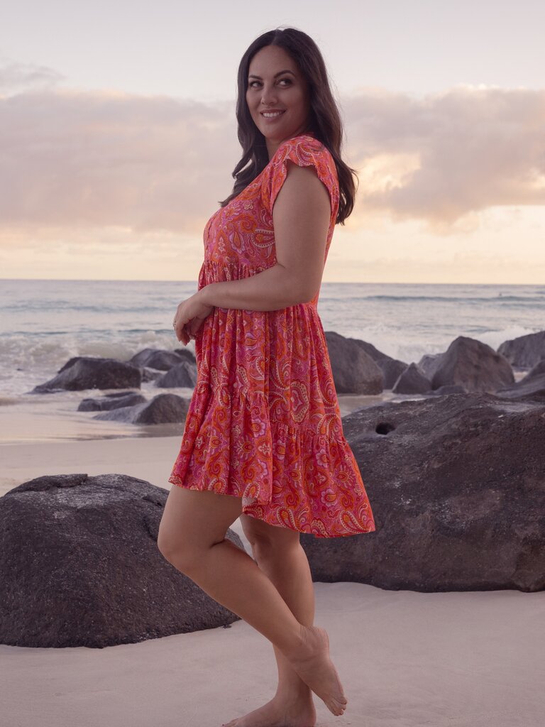 Honey & Stone Co ESME RISING SUN MINI DRESS