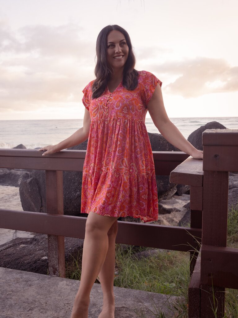 Honey & Stone Co ESME RISING SUN MINI DRESS