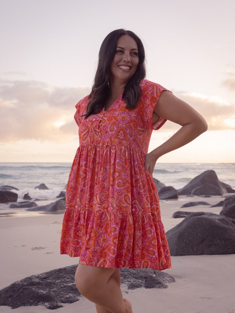 Honey & Stone Co ESME RISING SUN MINI DRESS