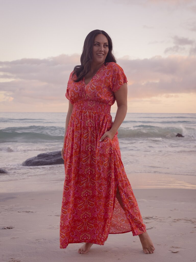 Honey & Stone Co ZEN RISING SUN MAXI DRESS